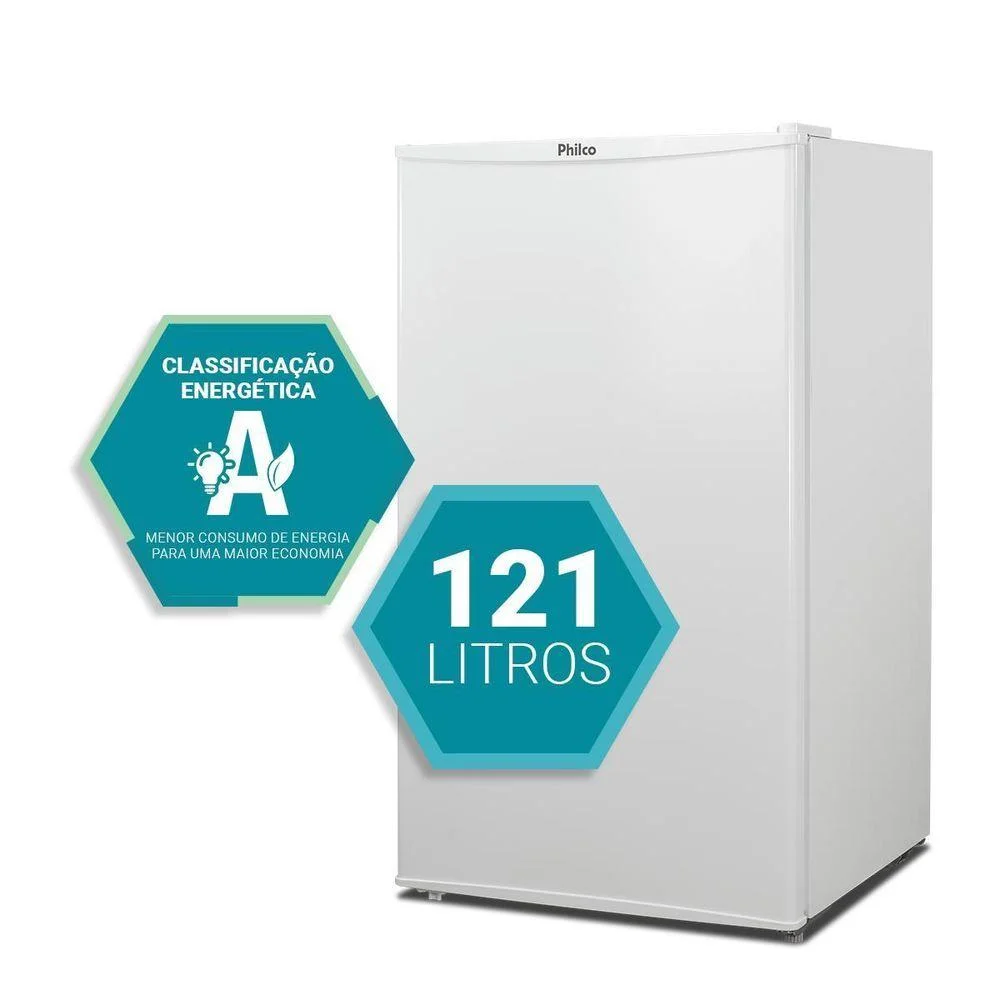 Imagem 4 de 5 do produto Frigobar Philco Pfge12b 121l Porta Reversível Branco Iluminação Interna 110v