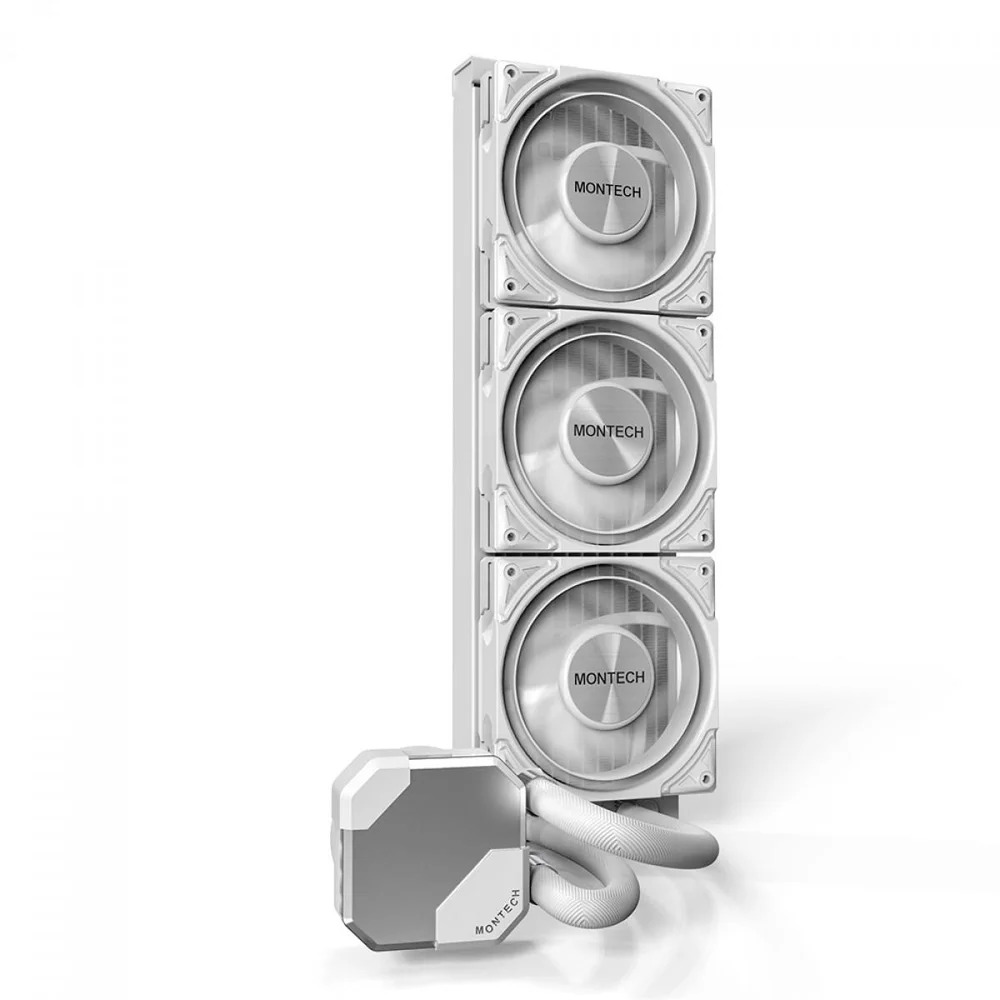 Imagem 2 de 5 do produto Water Cooler Montech Hyperflow Silent, 360mm, Intel-amd, Pwm, Branco