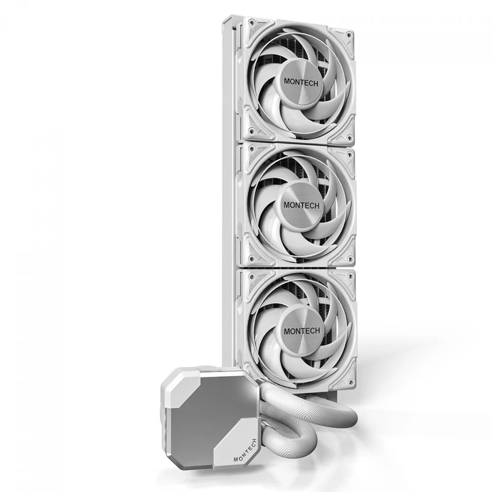 Imagem 3 de 5 do produto Water Cooler Montech Hyperflow Silent, 360mm, Intel-amd, Pwm, Branco