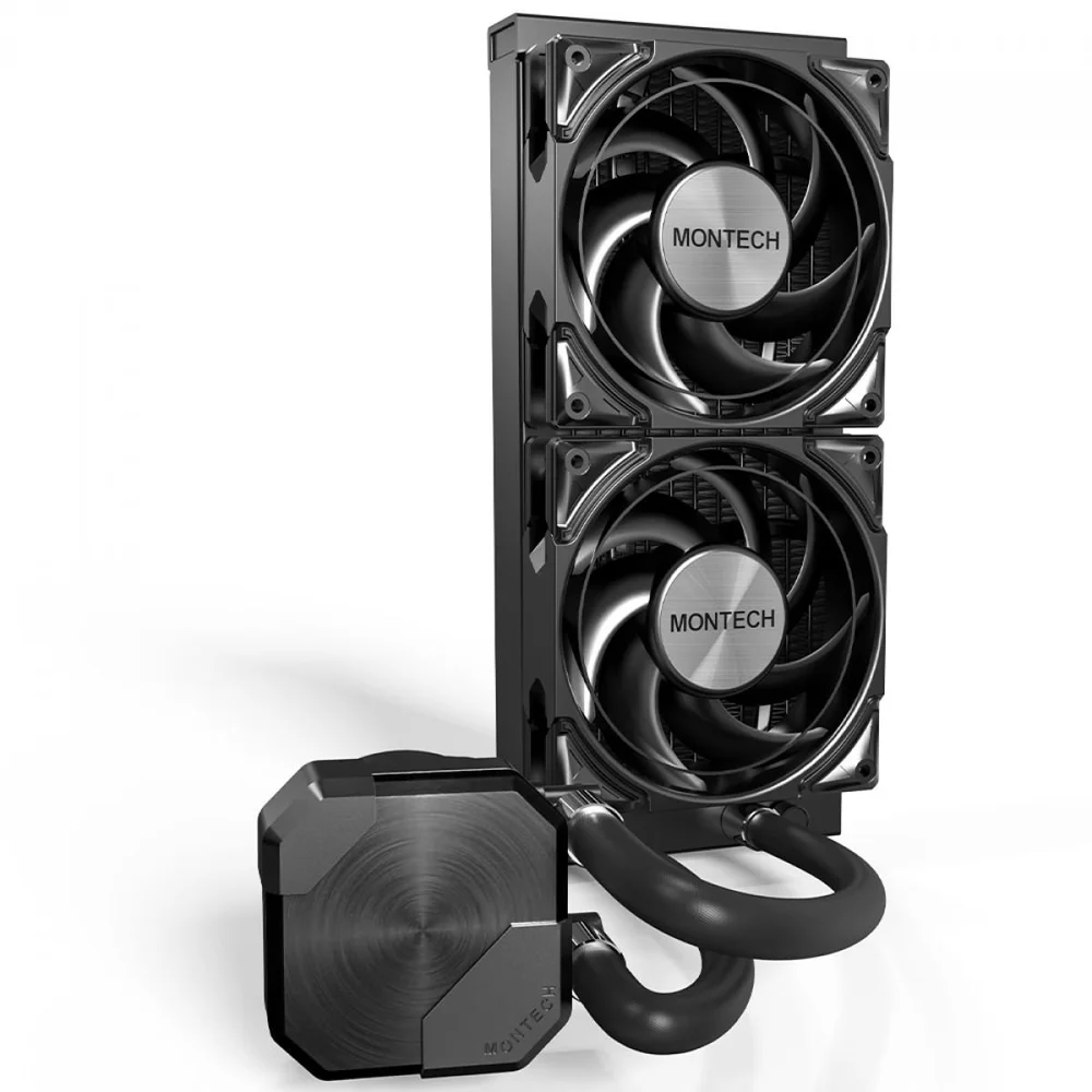 Imagem 2 de 5 do produto Water Cooler Montech Hyperflow Silent, 240mm, Intel-amd, Pwm, Preto