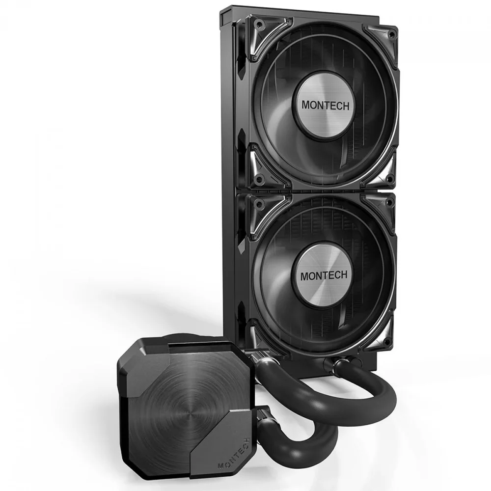 Imagem 3 de 5 do produto Water Cooler Montech Hyperflow Silent, 240mm, Intel-amd, Pwm, Preto