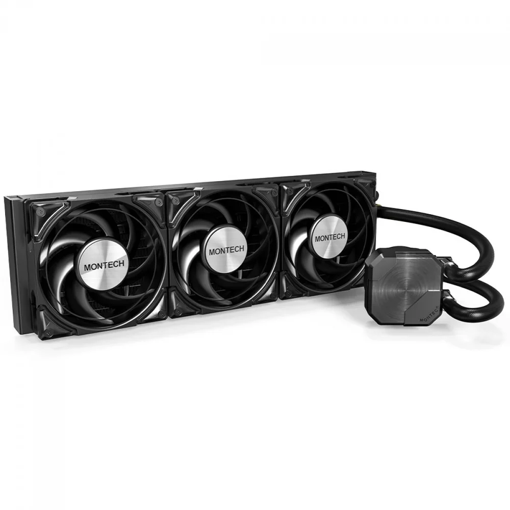Water Cooler Montech Hyperflow Silent, 360mm, Intel-amd, Pwm, Preto Water Cooler Montech Hyperflow Silent, 360mm, Intel-amd, Pwm, Preto