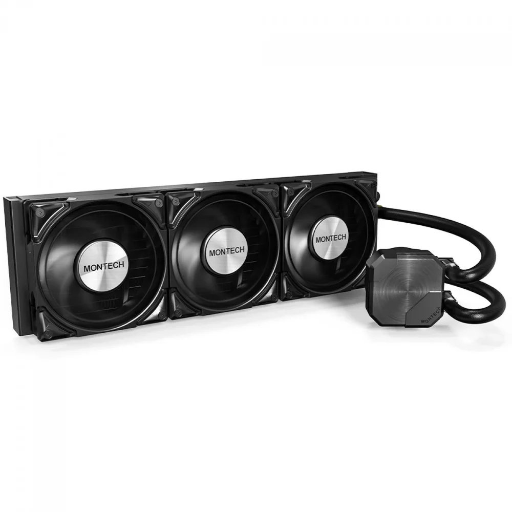 Water Cooler Montech Hyperflow Silent, 360mm, Intel-amd, Pwm, Preto Water Cooler Montech Hyperflow Silent, 360mm, Intel-amd, Pwm, Preto