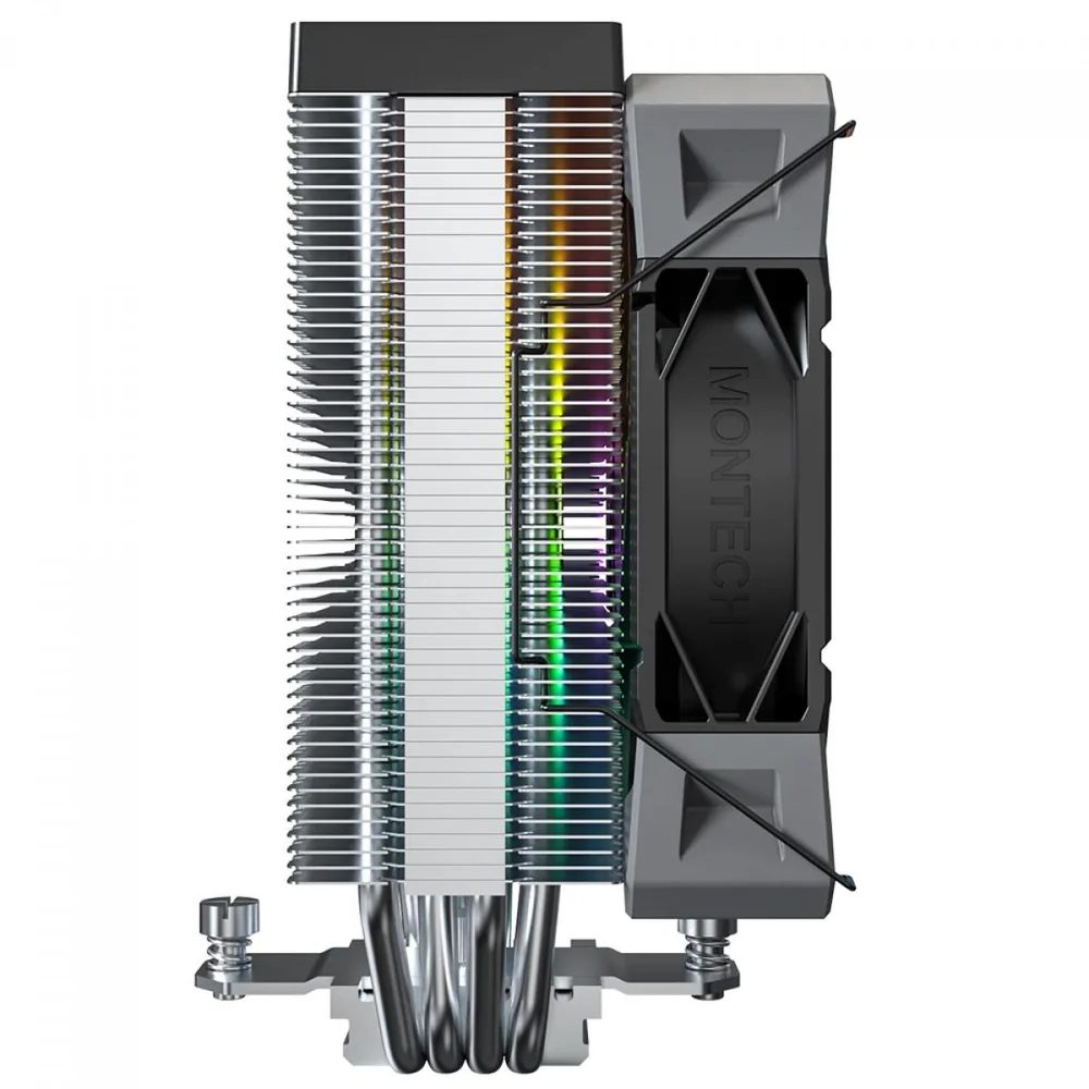 Imagem 5 de 5 do produto Cooler Para Processador Montech Nx400 ARGB, 120mm, Intel-amd, Preto