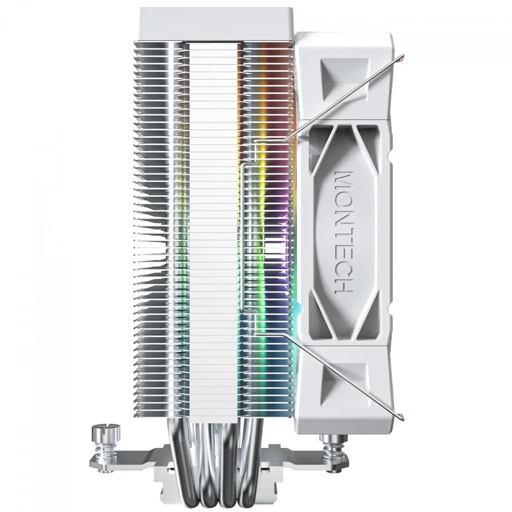 Imagem 5 de 5 do produto Cooler Para Processador Montech Nx400 ARGB White, 120mm, Intel-amd, Branco, Nx400 ARGB White