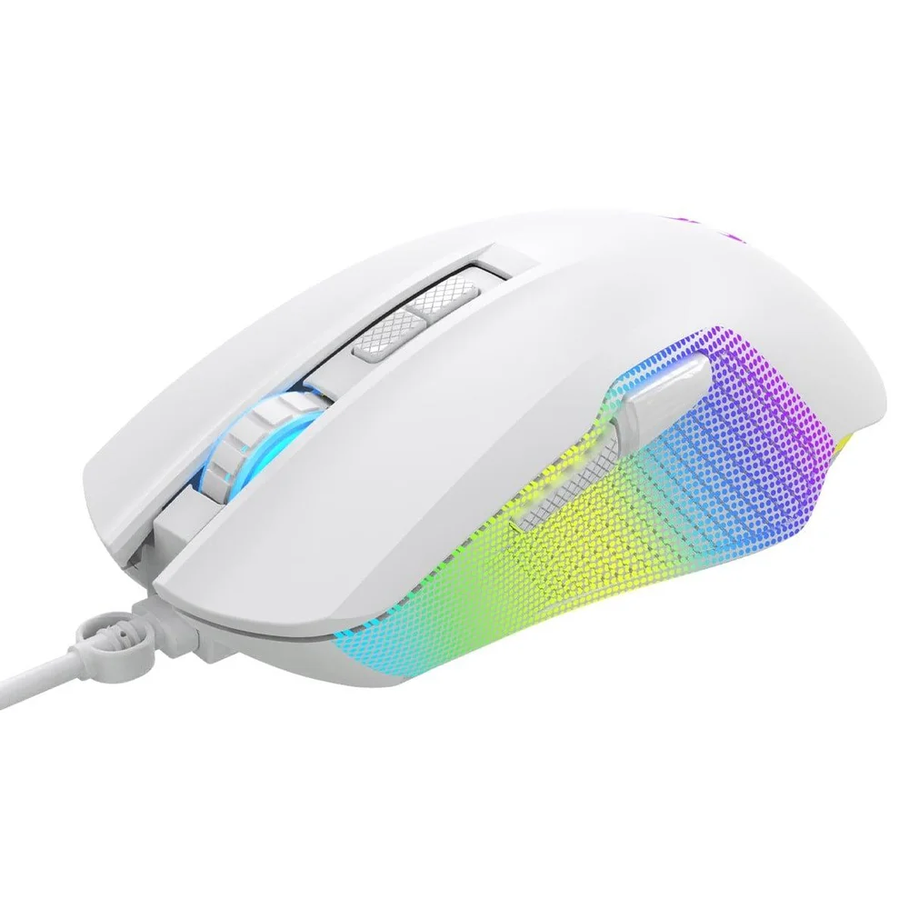 Imagem 3 de 5 do produto Mouse Gamer Rise Mode Nova 02, RGB, 7200 Dpi, 6 Botões, Branco, Rm-mg-nv02-fw