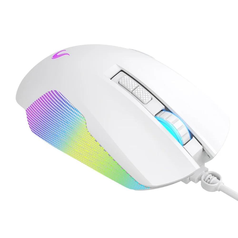 Imagem 4 de 5 do produto Mouse Gamer Rise Mode Nova 02, RGB, 7200 Dpi, 6 Botões, Branco, Rm-mg-nv02-fw