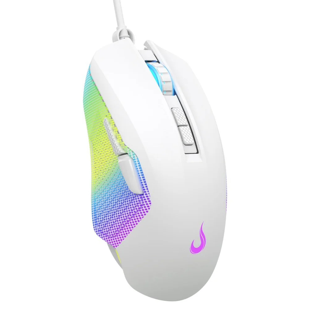 Imagem 5 de 5 do produto Mouse Gamer Rise Mode Nova 02, RGB, 7200 Dpi, 6 Botões, Branco, Rm-mg-nv02-fw