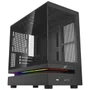 Gabinete Gamer Superframe Flow 500, RGB, Mid Tower, Vidro Temperado, M-atx, Sem Fans, Preto, Sf-cs-flw50msbnsf