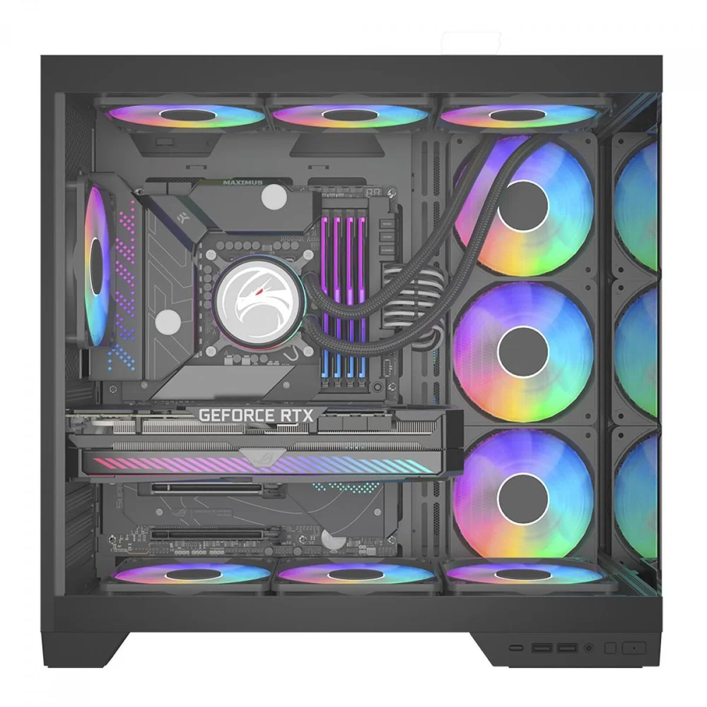 Imagem 5 de 5 do produto Gabinete Gamer Superframe Vhagar, Mid Tower, Vidro Temperado, Atx, Preto, Sem Fan, Sf-cs-vgmabsf