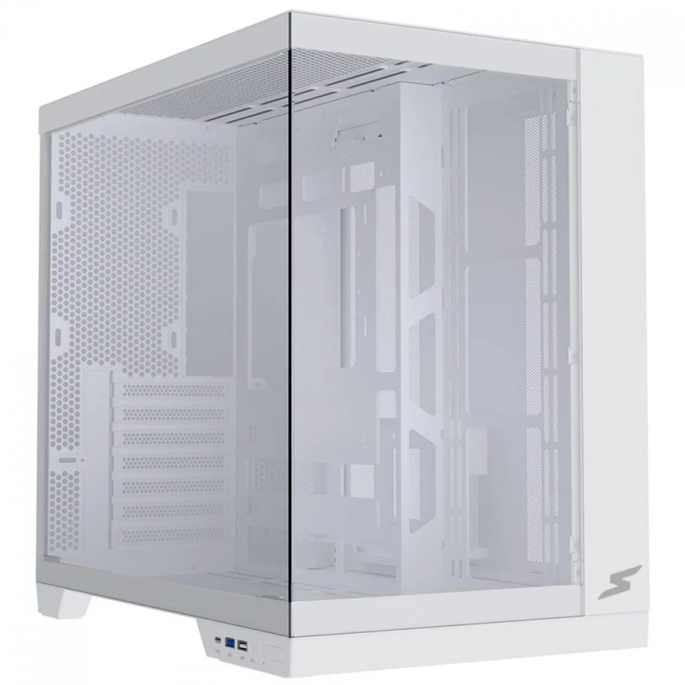 Imagem 2 de 5 do produto Gabinete Gamer Superframe Vhagar, Mid Tower, Vidro Temperado, Atx, Branco, Sem Fan, Sf-cs-vgmawsf