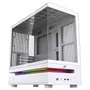 Gabinete Gamer Superframe Flow 500, RGB, Mid Tower, Vidro Temperado, M-atx, Sem Fans, Branco, Sf-cs-flw50mswnsf
