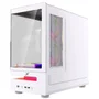 Gabinete Gamer Superframe Flow 500, RGB, Mid Tower, Vidro Temperado, M-atx, Com 6 Fans, Com Controladora, Branco, Sf-cs-flw50mswy6f
