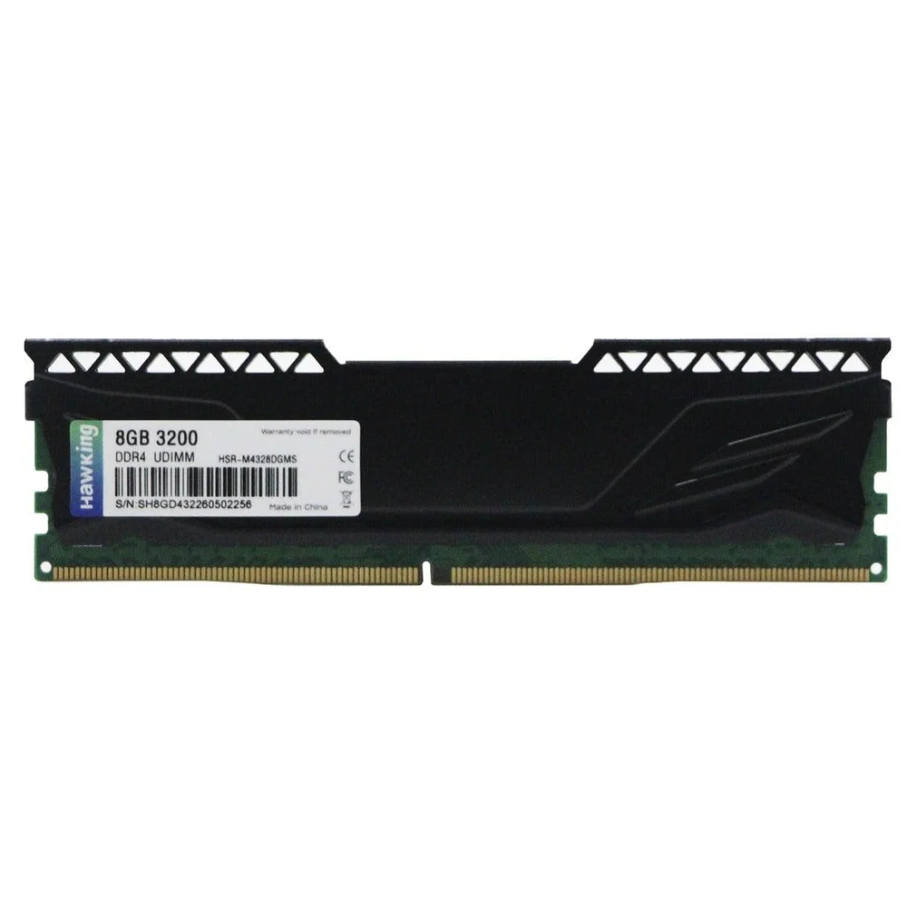 Imagem 2 de 3 do produto Memória Ddr4 Hawking, 8GB, 3200mhz, Preta, Hsr-m4328dgms