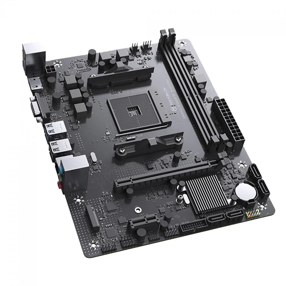Imagem 3 de 3 do produto Placa Mãe Maxsun B450m Ms-challenger, Chipset B450, Amd Am4, Matx, Ddr4, Preta