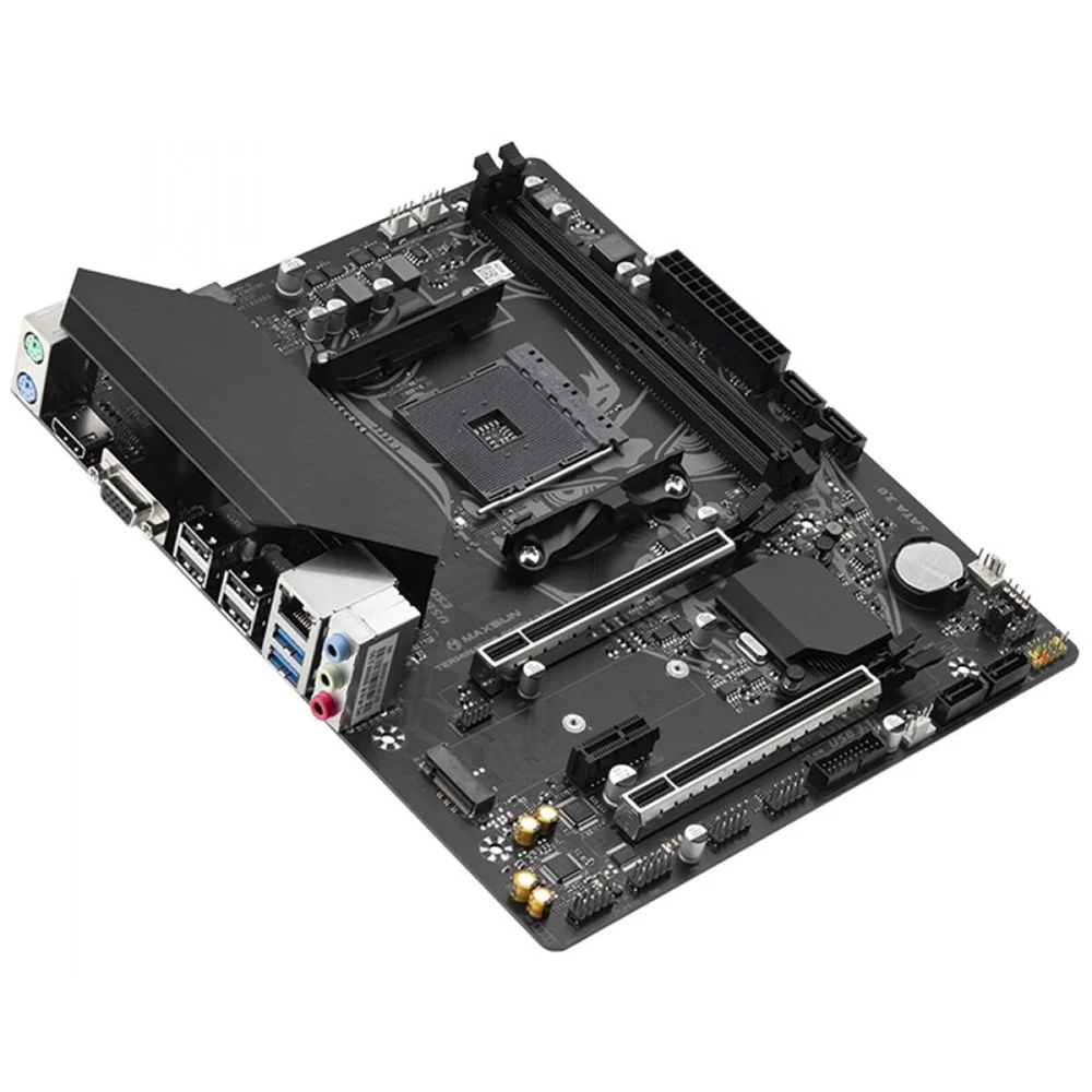 Placa Mãe Maxsun B550m Ms-terminator, Chipset B550, Amd Am4, Matx, Ddr4 Placa Mãe Maxsun B550m Ms-terminator, Chipset B550, Amd Am4, Matx, Ddr4