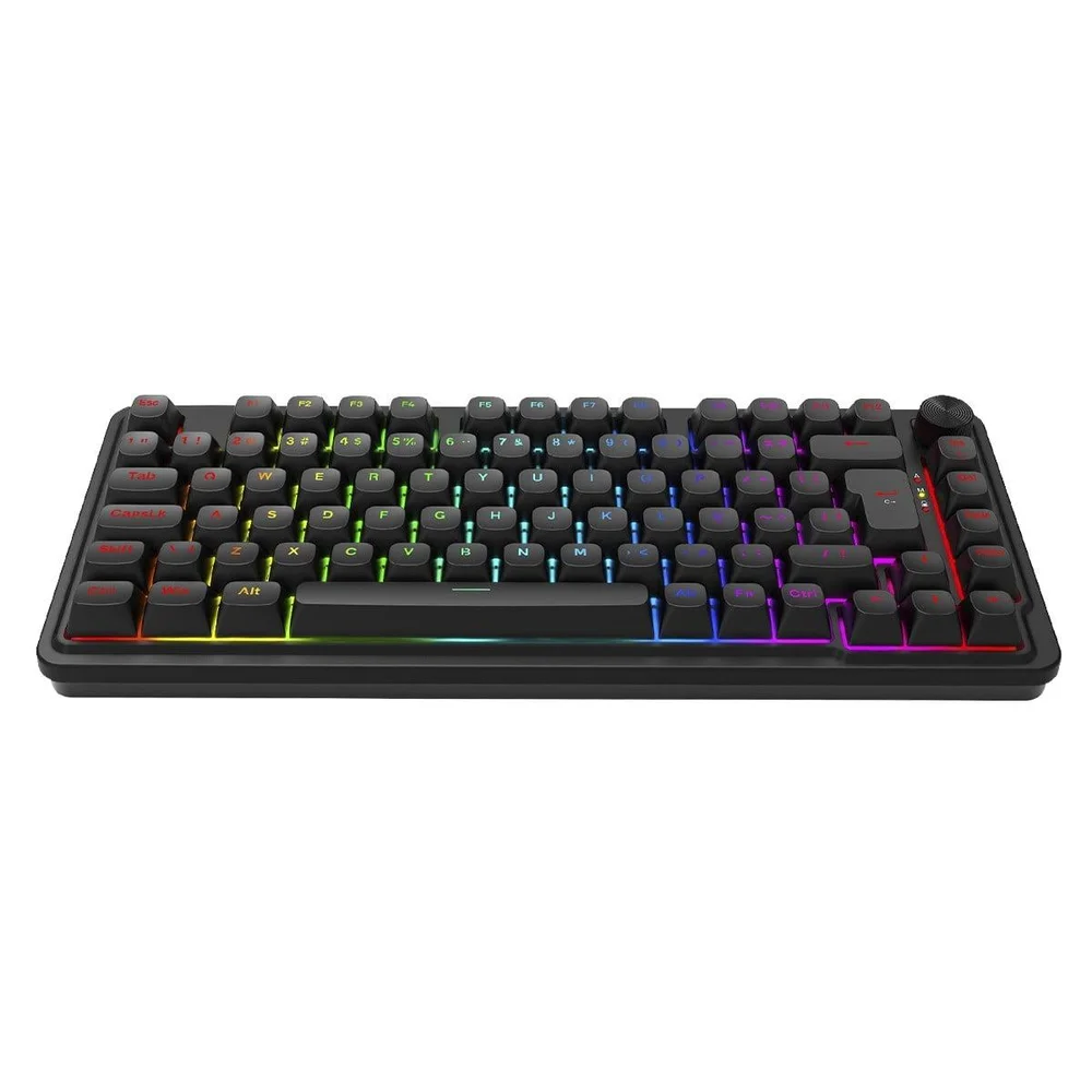 Imagem 2 de 5 do produto Teclado Mecânico Gamer Redragon Finke RGB, Usb/bluetooth, 75%, Switch Chant Linear, Abnt2, Preto, K715b Pt