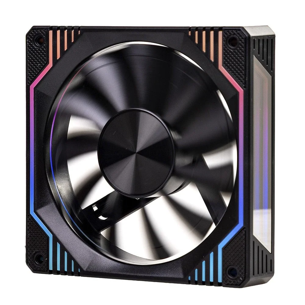 Imagem 4 de 5 do produto Cooler Para Gabinete Round5 Windforce Reverse Black, 120mm, Pwm, ARGB, Preto, R5-windforce-rv-b-2291
