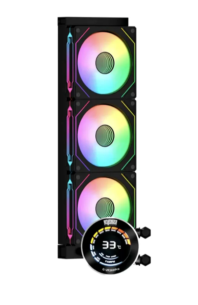 Water Cooler Revenger Fenrir G-vr360pro 360mm ARGB Display Lcd Intel Amd Tdp 300w