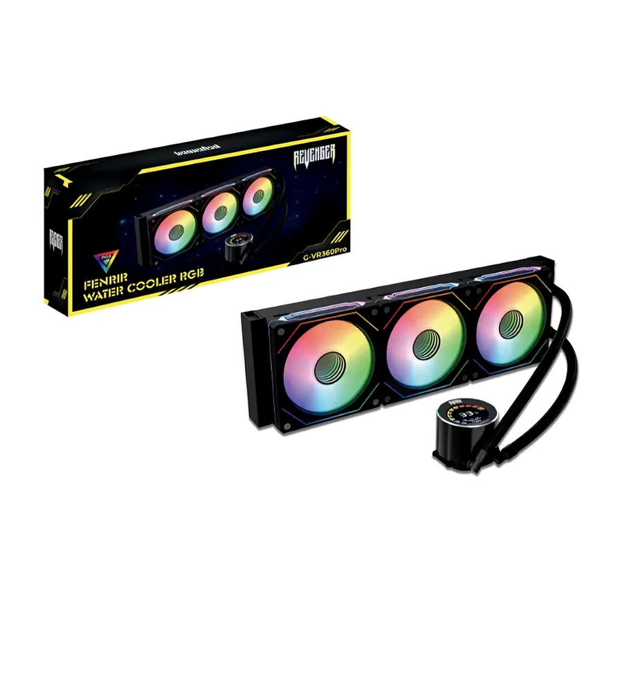 Water Cooler Revenger Fenrir G-vr360pro 360mm ARGB Display Lcd Intel Amd Tdp 300w