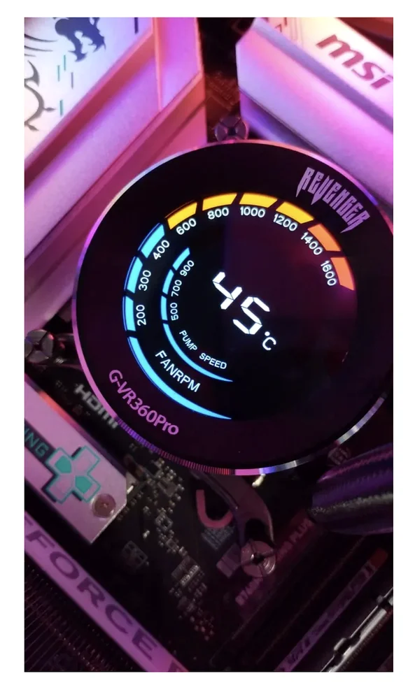 Water Cooler Revenger Fenrir G-vr360pro 360mm ARGB Display Lcd Intel Amd Tdp 300w