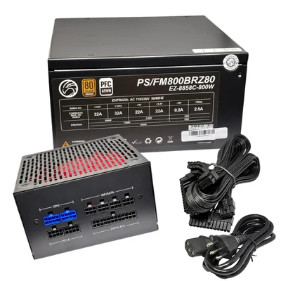 Fonte Atx  800w Profull Modular 80 Plus Bronze Pfc Ativo Brazil PC