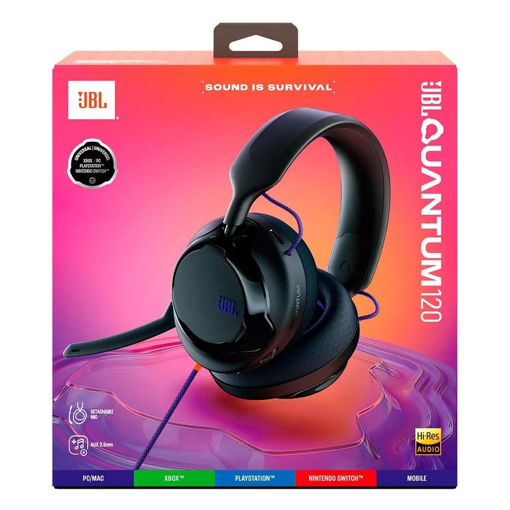 Imagem 3 de 5 do produto Fone De Ouvido Jbl Quantum 120 Headset Gamer Preto Bivolt