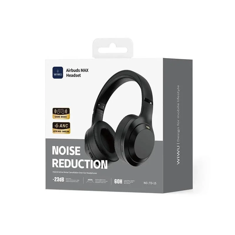 Imagem 2 de 5 do produto Wiwu Fone De Ouvido Airbuds Max Headset Preto Td15