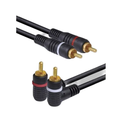 Cabo 2 Rca X 2 Rca 90º Profissional Áudio E Vídeo 5m Vinik