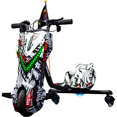 Triciclo Elétrico Drift Wx-16 Wehawk Motor Brushless 350w Bateria Lítio 36v 4,4ah Branco