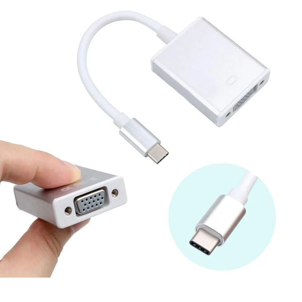 Imagem 2 de 4 do produto Adaptador Conversor Ka-1582 Para Vga 1080p Full Hd Com Plug And Play Preta Kapbom