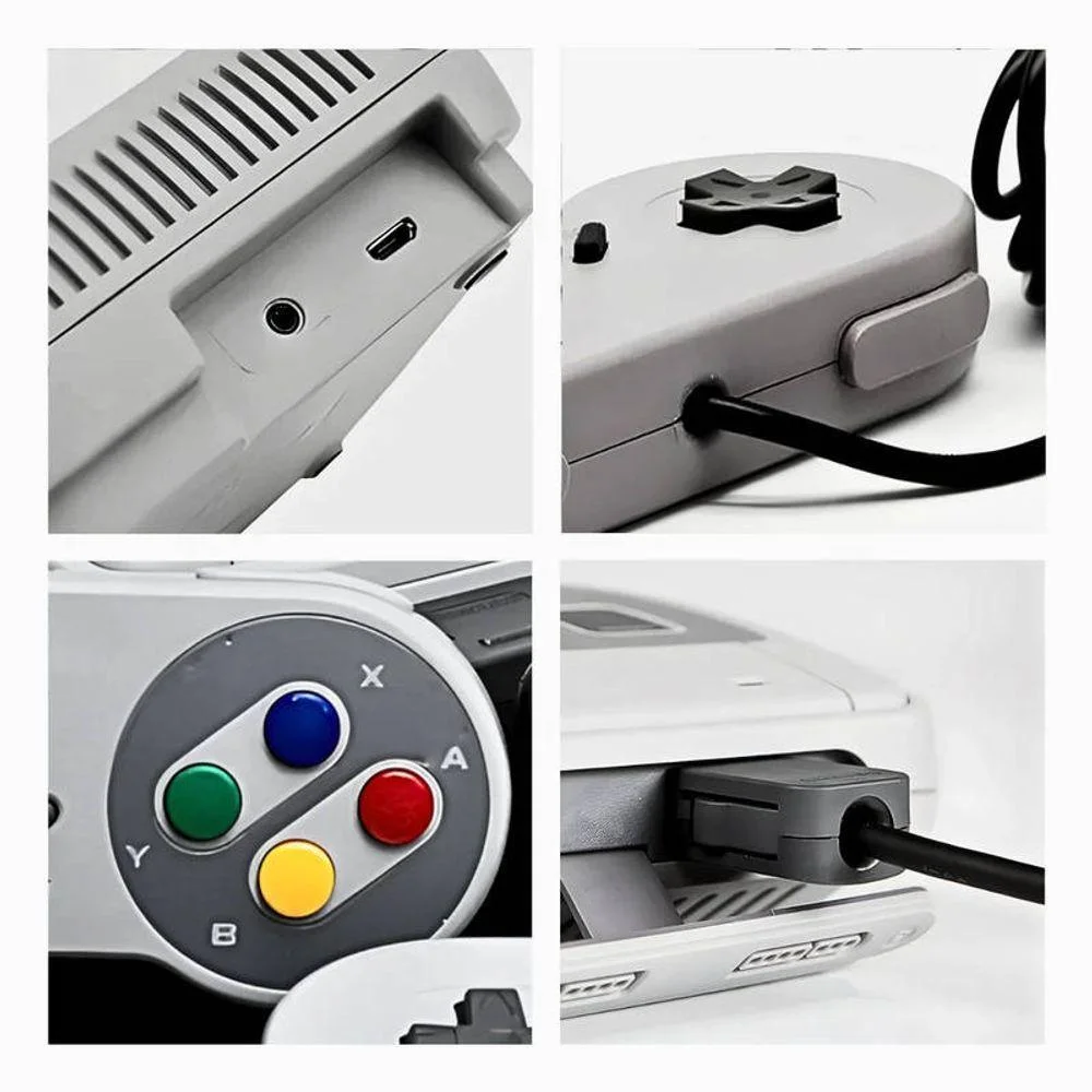 Imagem 4 de 5 do produto Console Retrô Super Mini Sfc 620 Jogos Com 2 Controles Com Fio Bivolt
