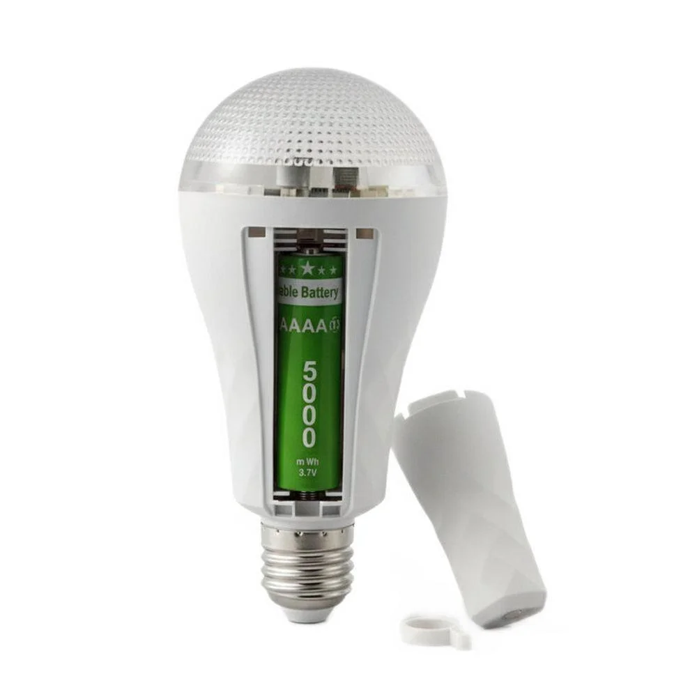 Lâmpada De Emergência LED Recarregável Jx-0902 Luz Inteligente Bivolt 20w Soquete E27