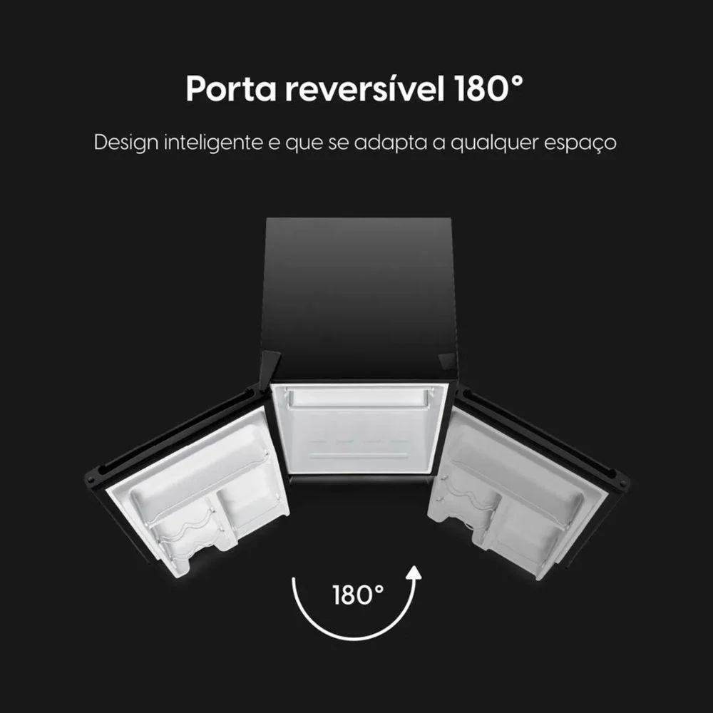 Imagem 5 de 5 do produto Frigobar Elgin 1 Porta Manual 70l Compartimento Extra Frio Bafn070d1nap Preto 110v