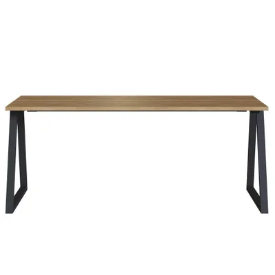 Mesa Escritório 160cm Artesano Nogal Sevilha Preta