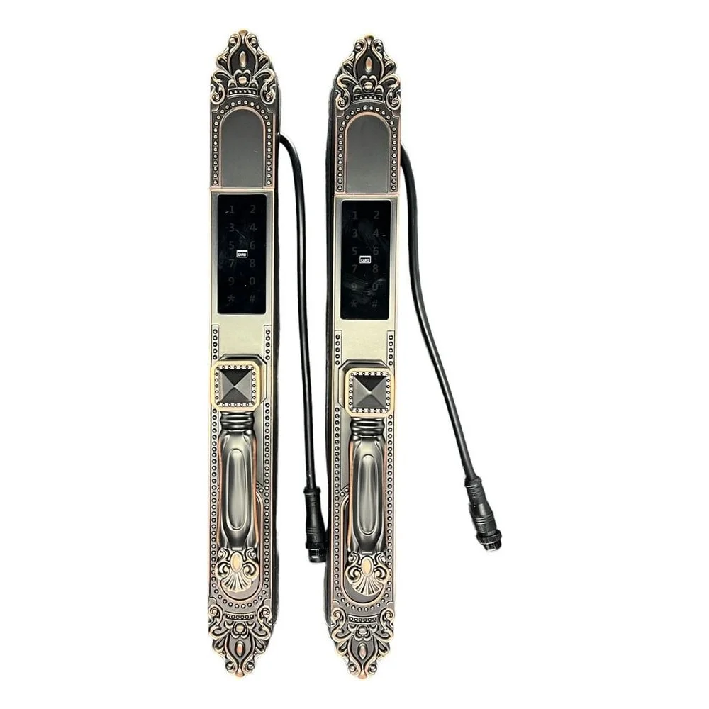 Fechadura Digital S612 Smart Wi-fi Ttlock Impressão Digital Senha Cartão Ic Chave Usb Biométrica Ip65 Retrô Para Porta Alumínio Madeira Meta