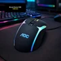 Mouse Gamer RGB 7200 Dpi 8 Botões Programáveis Design Ergonômico Aoc