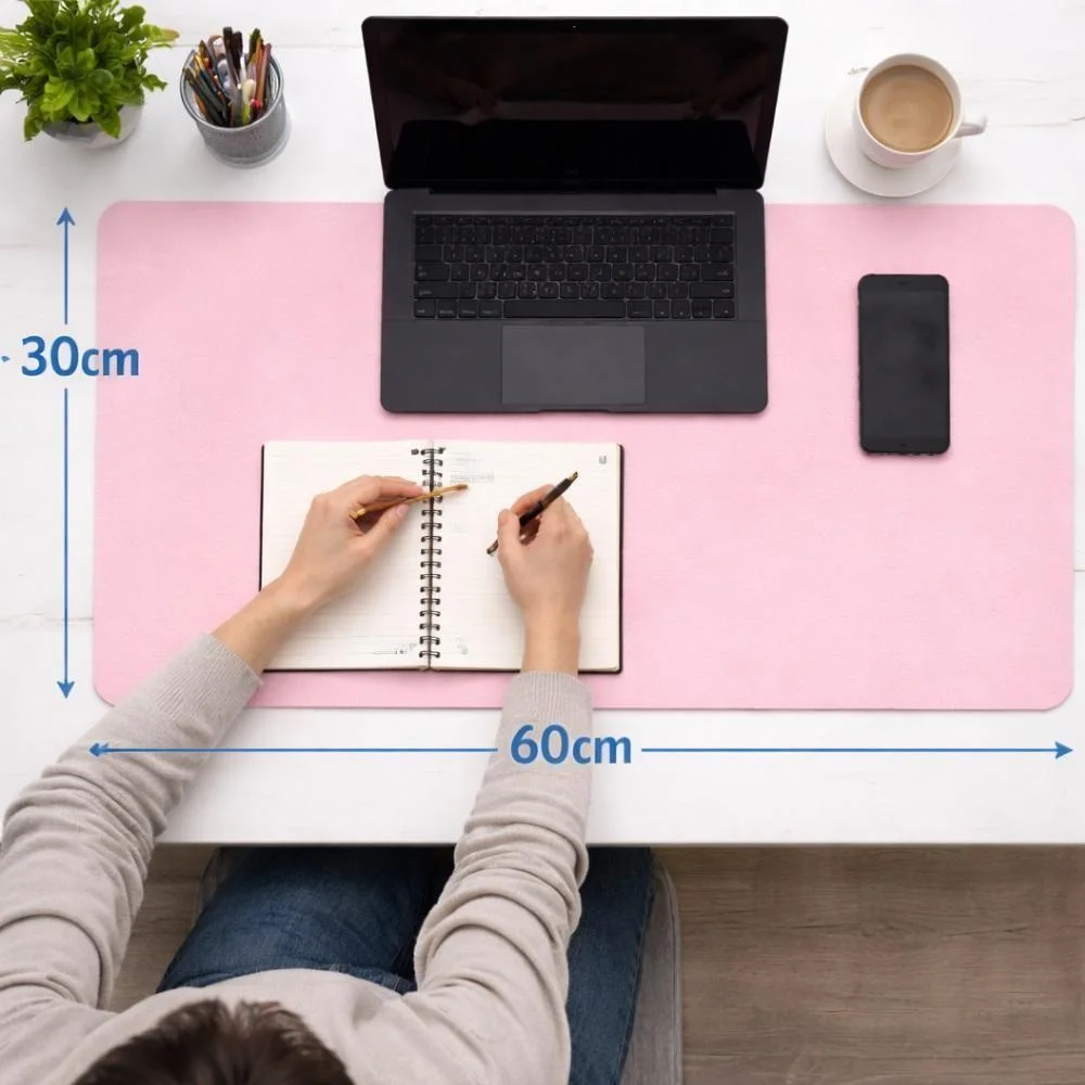 Imagem 2 de 5 do produto Mouse Pad Grande 30x60cm Base Antiderrapante Superficie Lisa Rosa Yeet