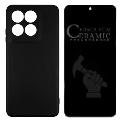 Capa Aveludada + Película Fosca Privacidade P/ Moto Edge 70 Fusion Plus
