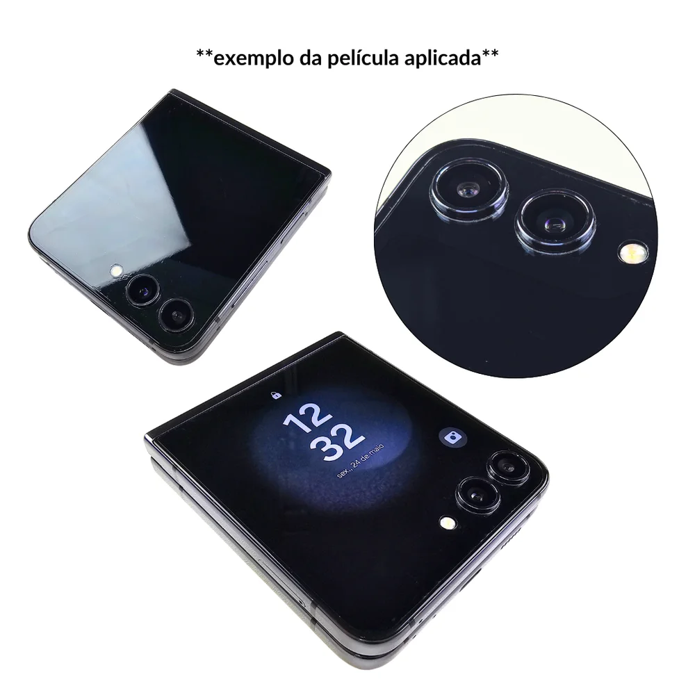 Imagem 3 de 5 do produto Película Hidrogel Hd Externa Para Galaxy Z Flip 8
