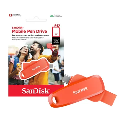 Pen Drive 512gb Usb 3.2 Otg Ultra D Go Tip C Laran 100mbs Le Sdddc6-512g-g46no Sandisk