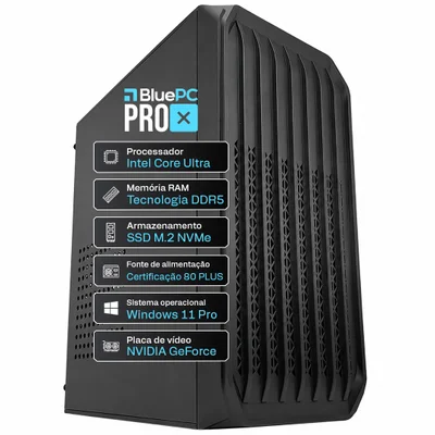 Computador Bluepc Pro X - Intel Core Ultra 5 245kf, 32gb Ddr5, Gráficos Geforce RTX 6gb, SSD Nvme 512gb, WINDOWS 11 Pro,fonte 600w 80plus -cdbp-prx229
