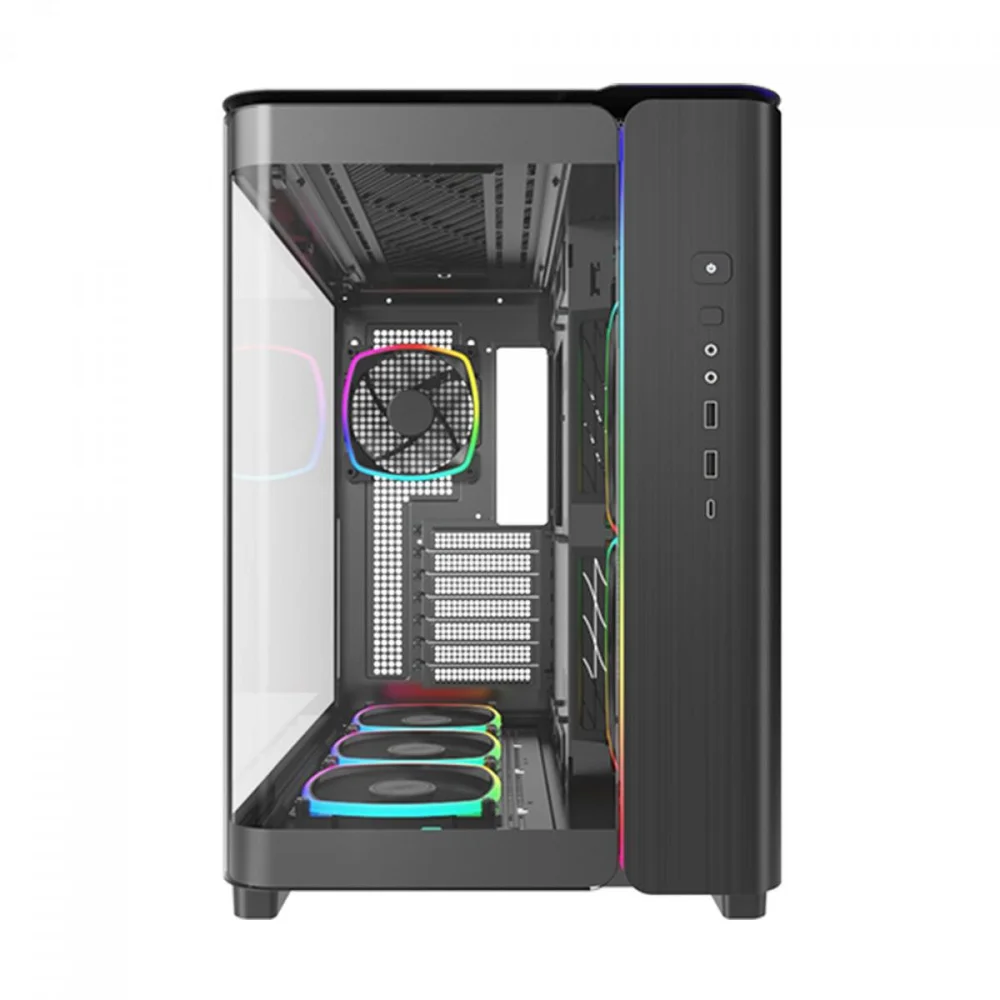 Imagem 5 de 5 do produto Gabinete Gamer Montech King 95 Pro, ARGB, Mid Tower, Vidro Temperado, Atx, Black, Sem Fonte, Com 6 Fans
