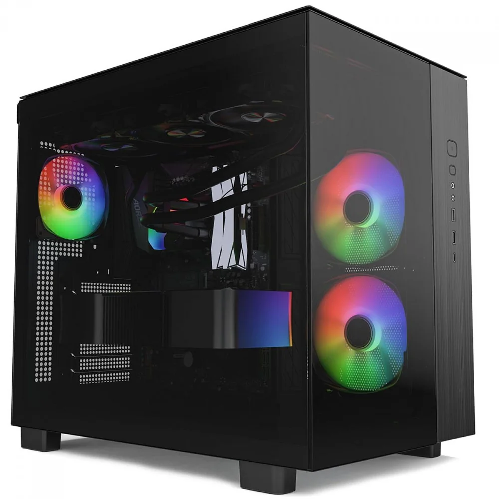 Gabinete Gamer Montech King 65 Pro, Mid Tower, Vidro Temperado, Atx, Black, Sem Fonte, Com 3 Fans ARGB, Preto Gabinete Gamer Montech King 65 Pro, Mid Tower, Vidro Temperado, Atx, Black, Sem Fonte, Com 3 Fans ARGB, Preto