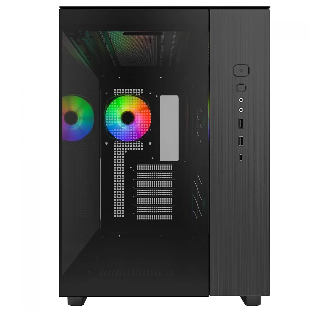 Gabinete Gamer Montech King 65 Pro, Mid Tower, Vidro Temperado, Atx, Black, Sem Fonte, Com 3 Fans ARGB, Preto Gabinete Gamer Montech King 65 Pro, Mid Tower, Vidro Temperado, Atx, Black, Sem Fonte, Com 3 Fans ARGB, Preto