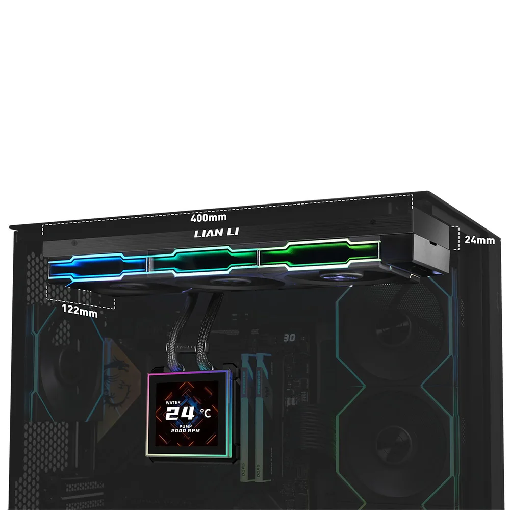 Imagem 5 de 5 do produto Water Cooler Lian Li Hydroshift Ii Lcd-s 360tl Preto Ghs2lcds36tfb