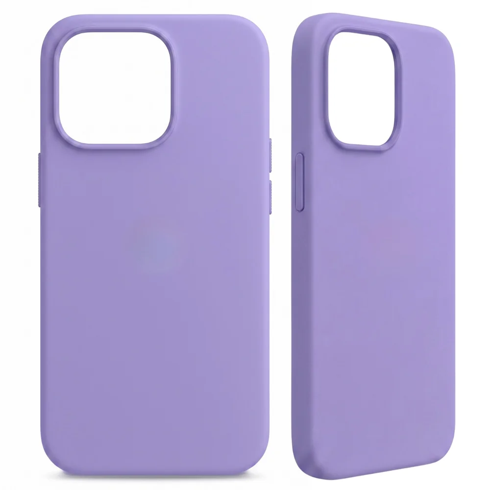 Imagem 3 de 5 do produto Capa Silicone Para Iphone 15 Pro Max Aveludada Interior Lilás
