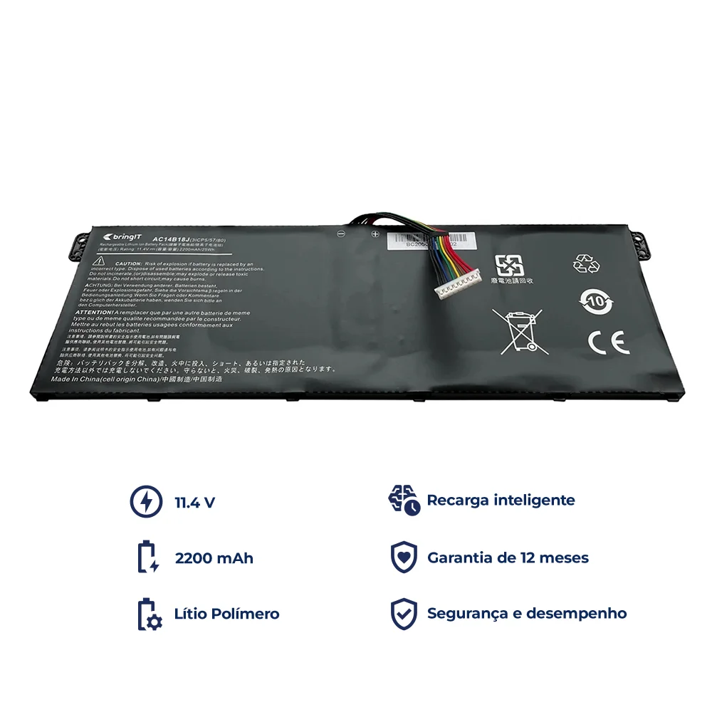 Bateria Para Notebook Acer Aspire Es1-111m 2200mah 11.4v Bateria Para Notebook Acer Aspire Es1-111m 2200mah 11.4v