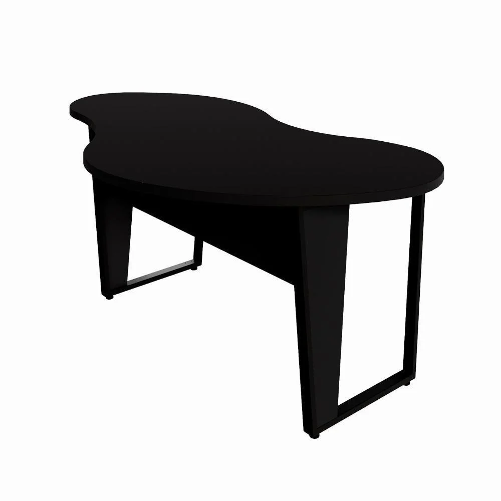 Imagem 2 de 5 do produto Mesa Para Escritório Linear Mesa Orgânica Mdp 173cm Preto F5 Office