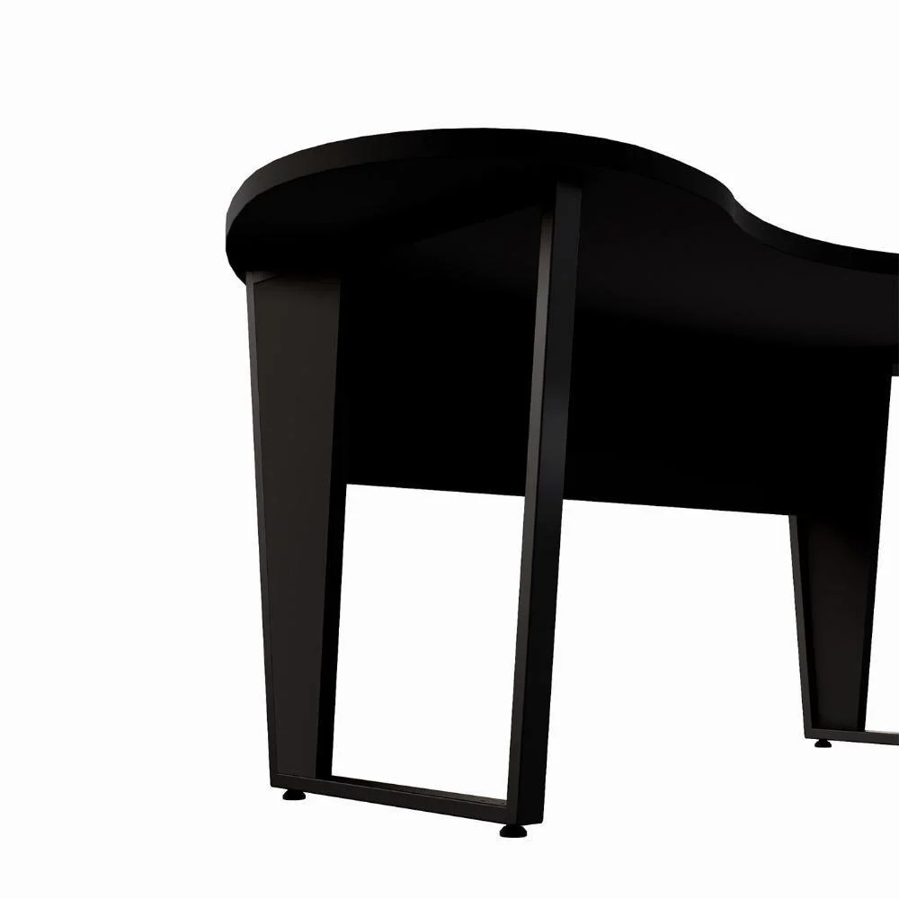 Imagem 3 de 5 do produto Mesa Para Escritório Linear Mesa Orgânica Mdp 173cm Preto F5 Office